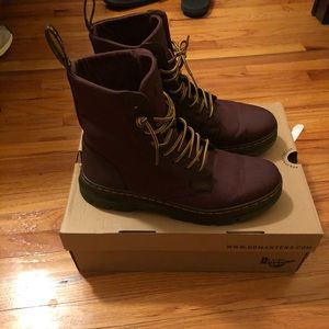 Burgundy Dr. Marten boots like new